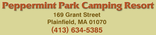 Peppermint Park Camping Resort / 169 Grant Street, Plainfield, MA 01070 / (413) 634-5385